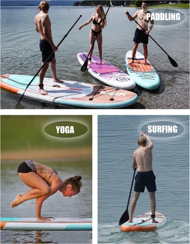 Vista 7 de Inflatable Stand Up Paddle Board for Youth and Adults – Wide Sup with Premium Accessories, Blow Up Paddleboard for Surfing, Fishing, Yoga & More