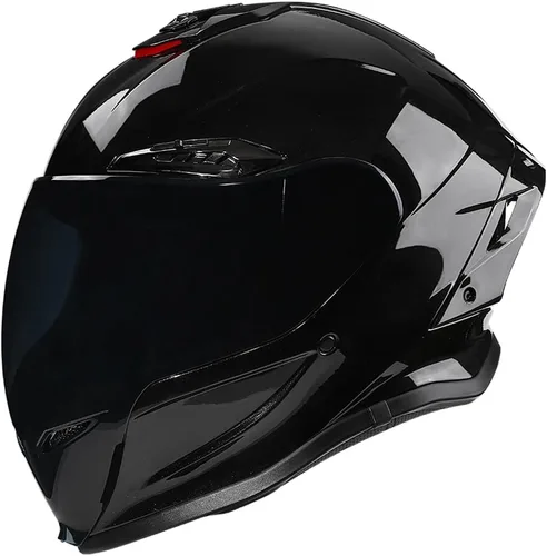 Vista 4 de Casco integral para motocicleta, casco de moto para adultos, hombres y mujeres, carreras de calle, ciclomotor, aprobado por DOT