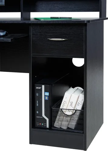 Vista 5 de OneSpace - Escritorio para computadora, Madera, Negro