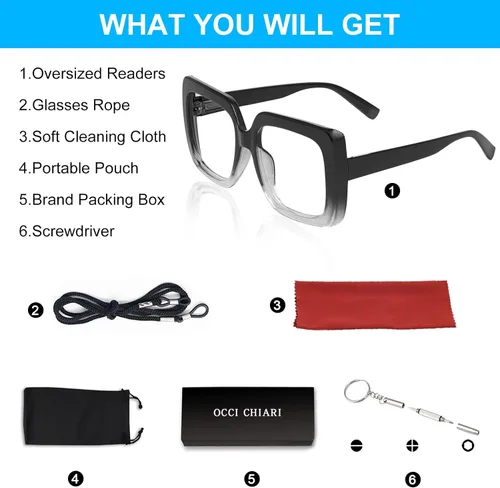 Vista 59 de OCCI CHIARI Gafas de lectura de moda para mujer y hombre
