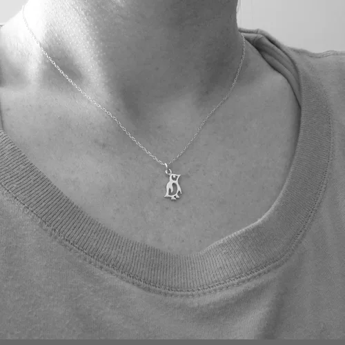 Vista 3 de Collar con dije de animal de plata esterlina para mujer