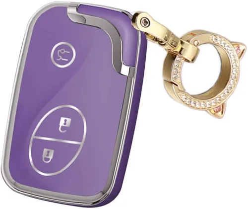 Vista 4 de ontto Funda para llave con llavero compatible con Lexus de 3 botones, carcasa de TPU suave para Gx460 Gx400 Rx270 Es240 Es350 Ls460 Accesorios