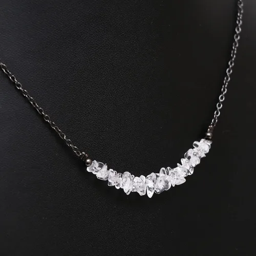 Vista 29 de Gempires - Collar de barra de chips naturales, cristales curativos de energía, regalo de cumpleaños, regalo para ella, joyería de piedras preciosas