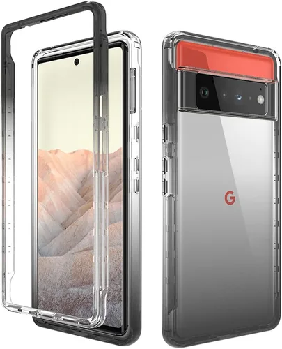 Vista 236 de Pzwoxukhov Funda para Xiaomi Poco M3 M2010J19CG M2010J19CI Caso, alta transparencia, color degradado, funda de absorción de impactos anticaída