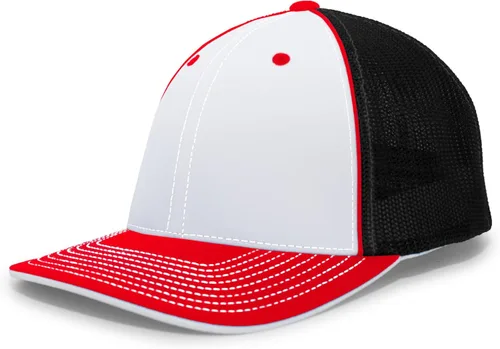 Vista 51 de Pacific Headwear Gorra unisex Pacific Headwear Trucker Flexfit® para adultos Grafito/Negro/Negro