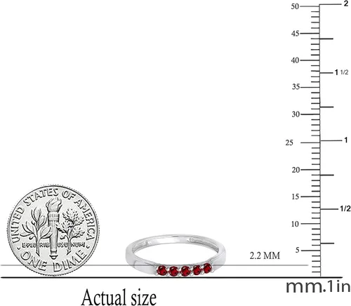 Vista 21 de Dazzlingrock Collection Anillo de boda redondo de 5 piedras preciosas o diamantes para mujer en oro macizo de 10 K/14 K/18 K