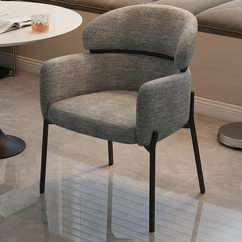 Vista 15 de Sillas de cocina de comedor con lino de algodón, juego de sillas de comedor con cojines, silla de sala de estar con almohadilla antideslizante