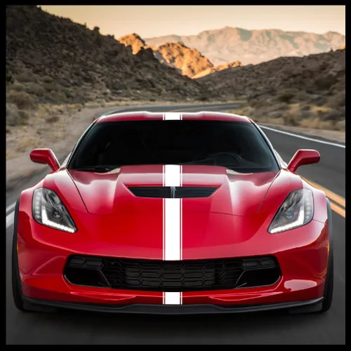 Vista 16 de Racing Stripes - Calcomanía de vinilo para automóvil, camión, JDM Import Euro, negro, rojo, blanco, plateado, rosa, verde lima