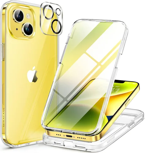 Vista 219 de Miracase - Funda magnética para iPhone 13 Pro Max de 6.7 pulgadas (compatible con MagSafe), transparente, completo, protector de pantalla de vidrio
