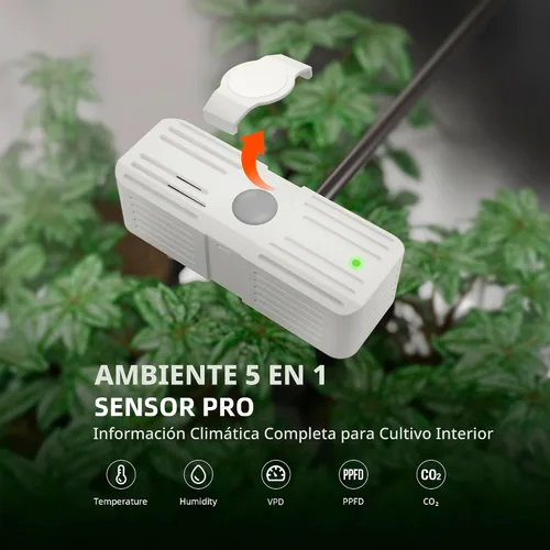 Vista 2 de Kits de Sensor Pro GGS de Spider Farmer, Sensor 4-en-1 de VPD/PPFD/Temp/Humid con Sensor de CO2, para Control de Precisión de Monitoreo Ambiental