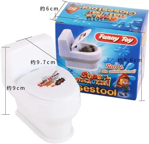 Vista 2 de Cooplay Taburete de juguete de broma, asiento de inodoro, truco de pulverización de agua, divertido en broma, broma divertida para adultos
