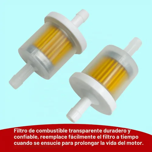 Vista 6 de Filtro de combustible en línea de gran capacidad de 1/4" paquete de 2 – Alto rendimiento de 40 micrones – Compatible con Briggs Stratton 691035