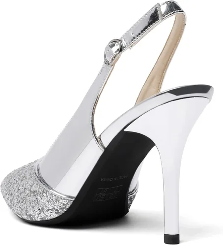 Vista 5 de SAMMITOP Zapatos de tacón alto con purpurina de charol para mujer, punta puntiaguda, zapatos de tacón alto para fiesta, boda, graduación