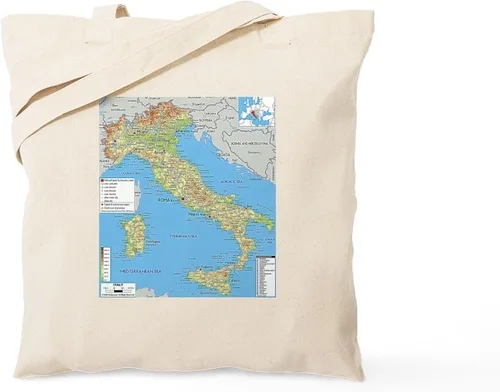 Vista 11 de CafePress Bolsa de compras de lona beige natural reutilizable de Italia