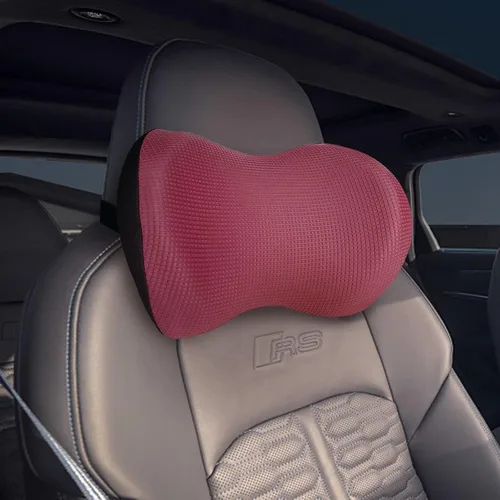 Vista 9 de Almohada súper cómoda para el reposacabezas del coche, almohada para el coche para aliviar el dolor de cuello con correa ajustable, 100% espuma Beige