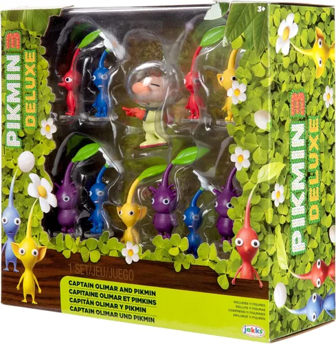 Vista 9 de Nintendo Juego de figuras de acción del Capitán Olimar y Pikmin – Incluye 11 figuras altamente detalladas – Pikmin vienen en colores amarillo, rojo