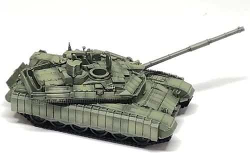 Vista 2 de Modelo de plástico fundido a presión, escala 1/72 modelo de tanque ruso T90M 2023, juguetes para adultos y regalo, 5.2 pulgadas x 1.9 pulgadas