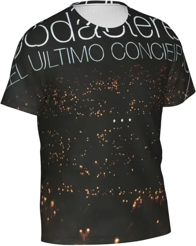 Vista 3 de Soda Stereo El Ultimo Concierto B T Shirt Man's Summer Tee Casual Short Sleeve 3D Print Tshirt