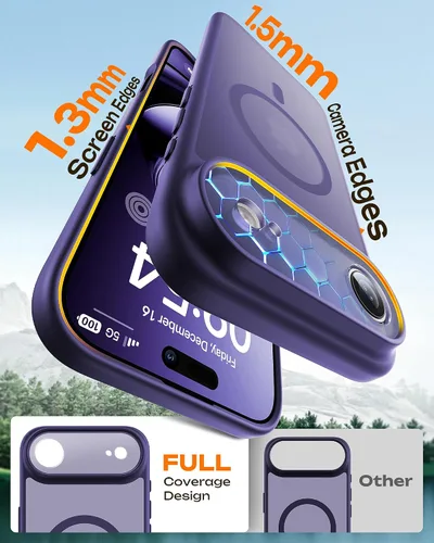 Vista 780 de TOCOL Funda para iPhone 11, compatible con Magsafe, protección completa de cámara, imanes integrados, protección contra caídas, funda translúcida