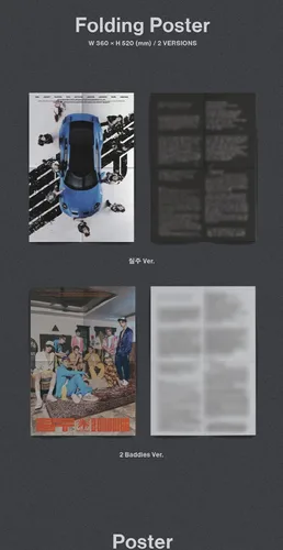 Vista 6 de NCT 127 - Juego de portada de 2 Baddies 4to álbum Photobook Versión 2 Juego de portada CD+1p póster plegable en paquete+folleto+1p postal+1ea
