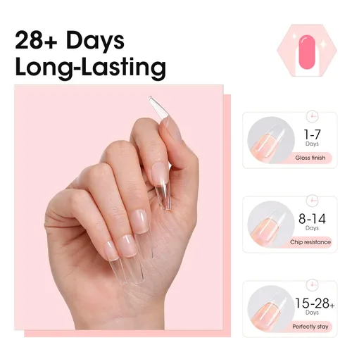 Vista 4 de Gellen Gel de pegamento de uñas sólido para puntas de uñas postizas, gran capacidad de 0.51 oz (15 g) en gel de pegamento de uñas acrílico sólido