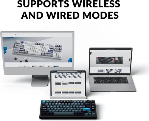 Vista 3 de Keychron Q1 Pro Teclado mecánico inalámbrico personalizado, QMKVIA programable de aluminio completo 75% diseño BluetoothRGB con cable