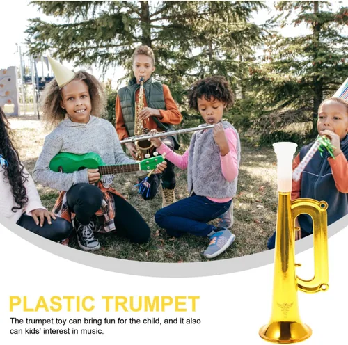Vista 2 de Toyvian Trompeta de juguete para niños, 14 piezas, plástico para niños, instrumento para fiestas, fabricantes de ruido, recuerdos de fiesta