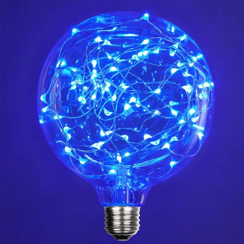 Vista 11 de Wintergreen Lighting LEDimagine - Bombilla de cadena de hadas, colgante de globo LED, bombilla ST64 con base E26 (dorado)