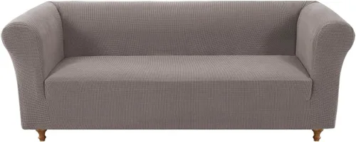 Vista 8 de Funda elástica Chesterfield para sofá, funda de tela jacquard para sofá biplaza de 2 cojines, protector de muebles antideslizante resistente a