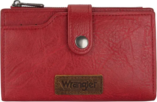 Vista 21 de Wrangler - Billetera para mujer con tarjetero plegable, cierre y ventana para identificación