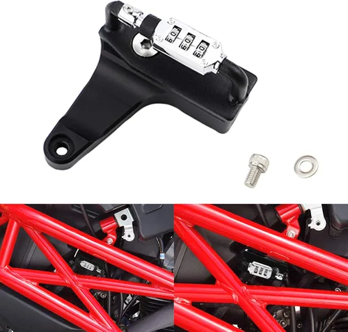 Vista 8 de GUAIMI Bloqueo de casco de motocicleta Cerradura de seguridad antirrobo para Ducati Monster 696/796 todos los años Montser 1100 2009-2010