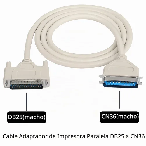 Vista 2 de XMSJSIY DB25 al cable paralelo DB25 25Pin 25C*30AWG de la impresora de CN36