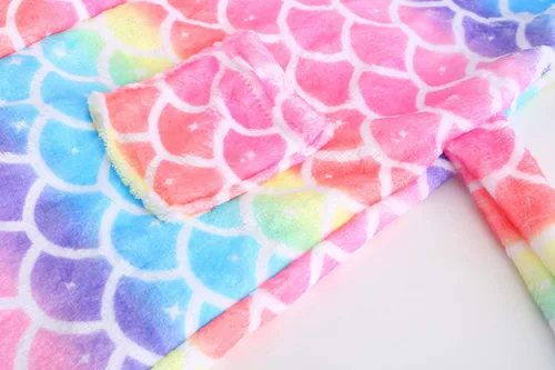 Vista 4 de Jxstar Girls Bathrobes Kids Hooded Robes Plush Fleece Pajamas Soft Coral Sleepwear