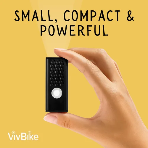 Vista 2 de HerTime2 VivBike Rechargeable Bike Light – LED Bicycle Headlight, USB-C Charging, Waterproof, Multiple Lighting Modes
