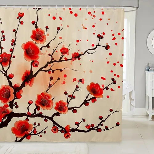 Vista 21 de Cortina de ducha de baño de mármol, cortina de ducha de tela gris y blanca con ganchos, arte único estampado de teñido anudado 3D, accesorios