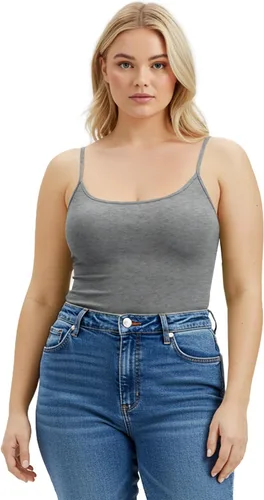 Vista 140 de Emmalise Camisola larga casual básica para mujer, con tirantes ajustables, top en capas