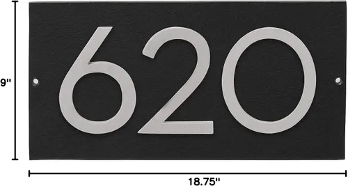 Vista 9 de Montague Metal Products Placa de dirección horizontal de 6 pulgadas flotante con números de casa, aluminio, fácil de instalar, horizontal, 3 dígitos