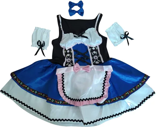 Vista 5 de Maid Cosplay for Women for Halloween Beer Festival Carnival Women Vintage 1950S Retro Rockabilly Prom Dresses