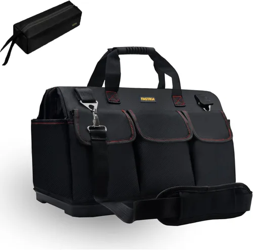 Vista 7 de FASTECH Bolsa Toosl resistente de 14 pulgadas con boca ancha para almacenamiento de herramientas, portador y organizador, bolsa de herramientas