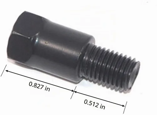 Vista 4 de SEMIMO Adaptador de montaje de espejo de motocicleta Ajuste de altura Tornillo Retrovisor Espejos Convertidor de diámetro de rosca 0.394 in RH a