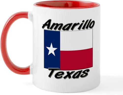 Vista 16 de CafePress – Taza Amarillo Texas – El único Taza de café, taza de café, S, Blanco