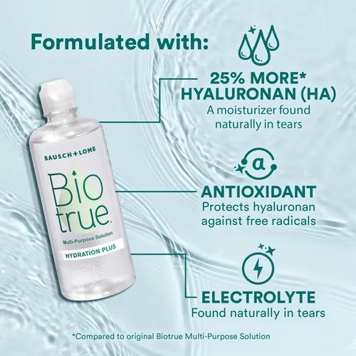 Vista 3 de Biotrue Hydration Plus Solución multiusos para lentes de contacto blandas 4