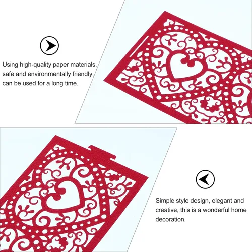 Vista 6 de Uonlytech 50 unidades de portavelas de papel rojo, envolturas votivas para velas votivas, pantallas huecas para batería LED, velas de candelita