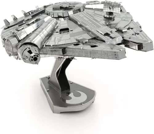 Vista 3 de Metal Earth Fascinations Premium Series Star Wars Millennium Falcon 3D Kit de modelo de metal con pinzas