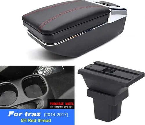 Vista 2 de Reposabrazos para Chevrolet Trax Tracker, caja de almacenamiento de consola central interior, accesorios para reposabrazos, decoración de piezas