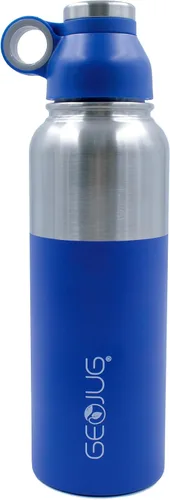 Vista 17 de Brentwood GeoJug - Botella de agua de acero inoxidable aislada al vacío, boca ancha con tapa sin BPA