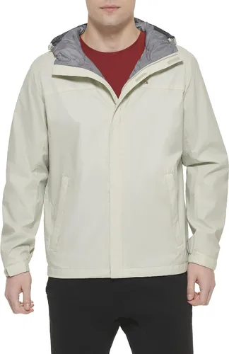 Vista 27 de Tommy Hilfiger Chaqueta impermeable con capucha, transpirable, ligera, para hombre