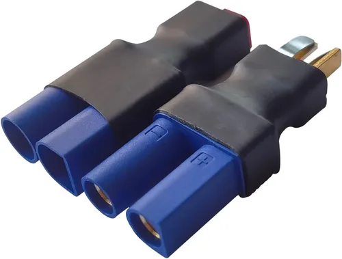 Vista 4 de 2 pares EC5 a T-Plug Deans estilo macho hembra RC adaptador EC5 macho a T enchufe hembra, EC5 hembra a T-Plug macho compatible con Arrma E-flite