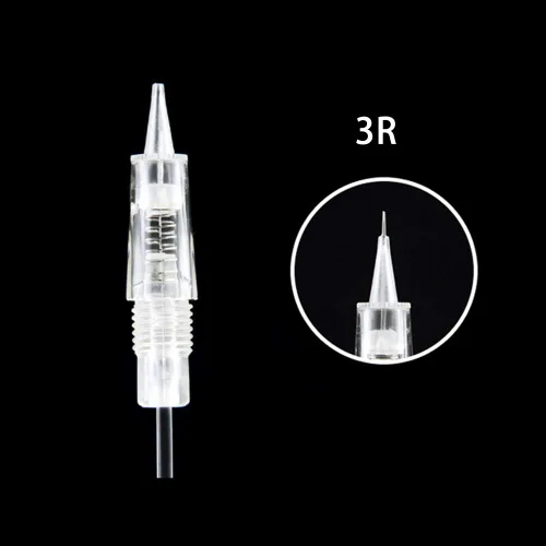 Vista 2 de 10PCS 3RL Maquillaje Permanente Claro Tatuaje Aguja Cartuchos para Máquina de Tatuaje de Cejas (3R)