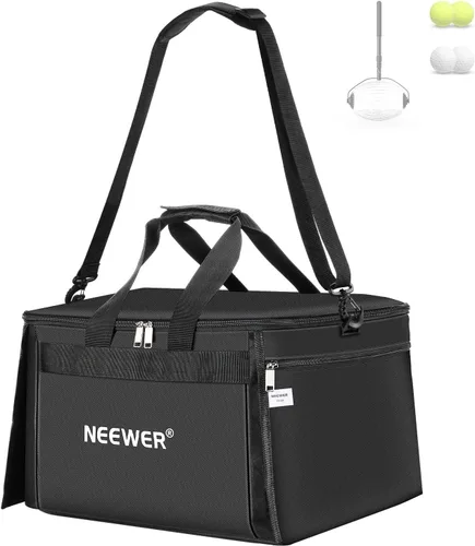 Vista 9 de NEEWER Tennis Ball Hopper, Pickleball Retriever Collector Basket Cart Holder Tennis Court Equipment Accessory for Training Teaching